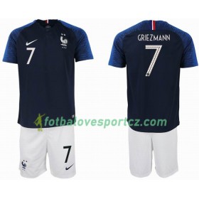 Francie GRIEZMANN 7 2 star Domácí MS 2018 - Dětské Fotbalové Dresy (S/S)